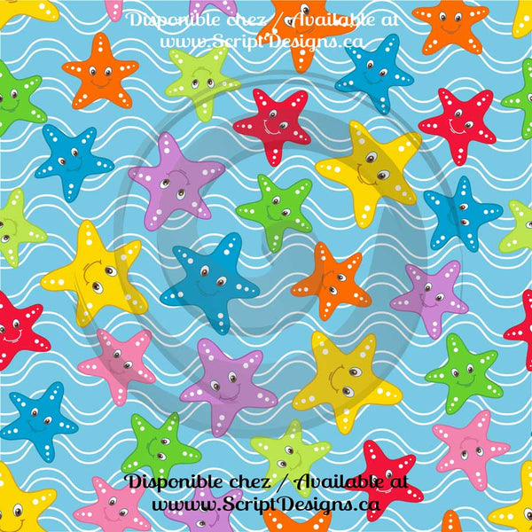 Mermaids - Patterned Adhesive Vinyl (12 Different designs available)