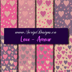 Love - Patterned Adhesive Vinyl (8 Different designs available)