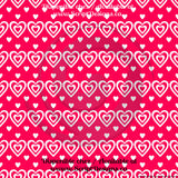 Fushia Hearts - Patterned Adhesive Vinyl (10 Different patterns available)