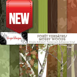 Mossy Woods - Patterned Adhesive Vinyl (16 Different designs available)