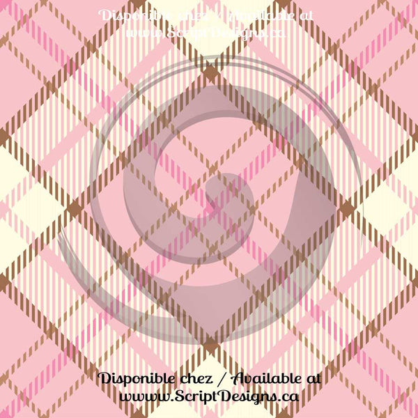 Tartan Rose - Patterned HTV (12 Different designs available)