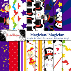 Magician - Patterned Adhesive Vinyl (16 Different designs available)