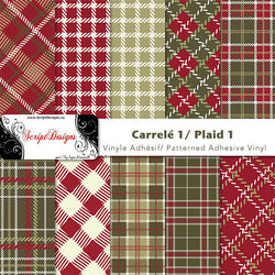 Plaid (Series 1) - Patterned Adhesive Vinyl (10 Designs)