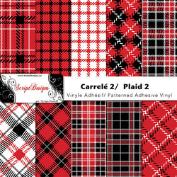 Plaid (Series 2) - Patterned Adhesive Vinyl (10 Different designs available)